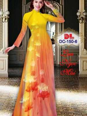 Vải Áo Dài Hoa In 3D AD DC150 17